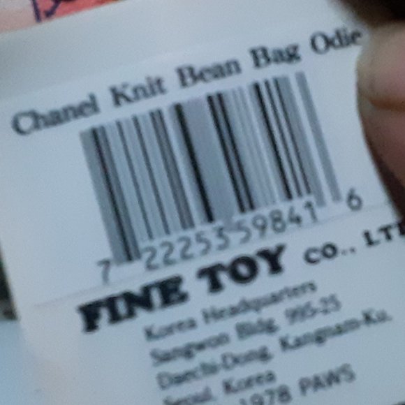 Vintage 1978 Fine Toys Garfield & Friends Bean Bag - Picture 4 of 4